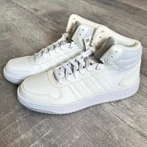Adidas Hoops Mid 2.0 Basketball Shoe NEW Mens 7 Cloud White Grey Sneaker F34813